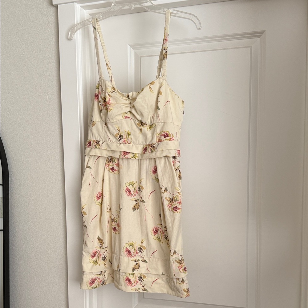 Wilfred Cream Floral Mini Dress